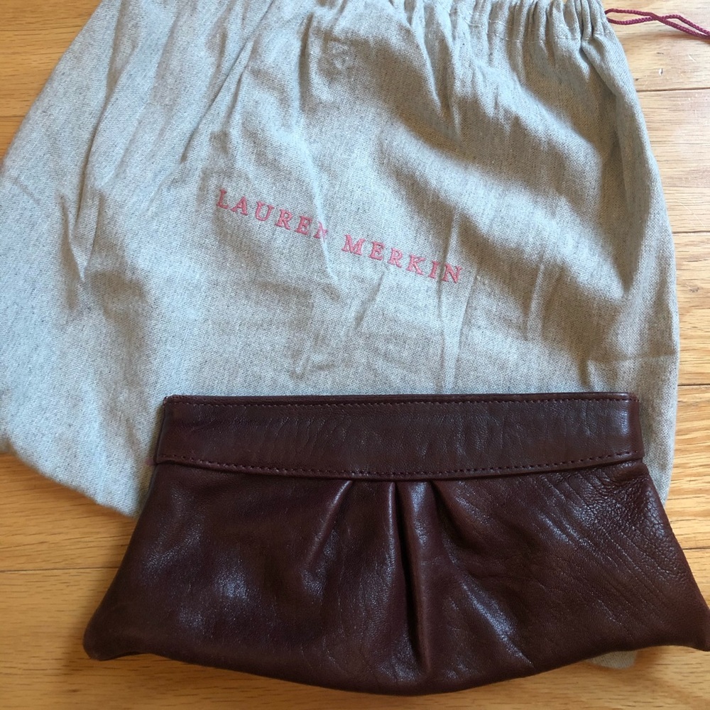 Lauren Merkin clutch. Plum